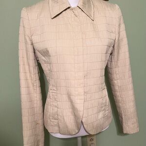 Rena Rowan Cream Lined Jacket - Size 6